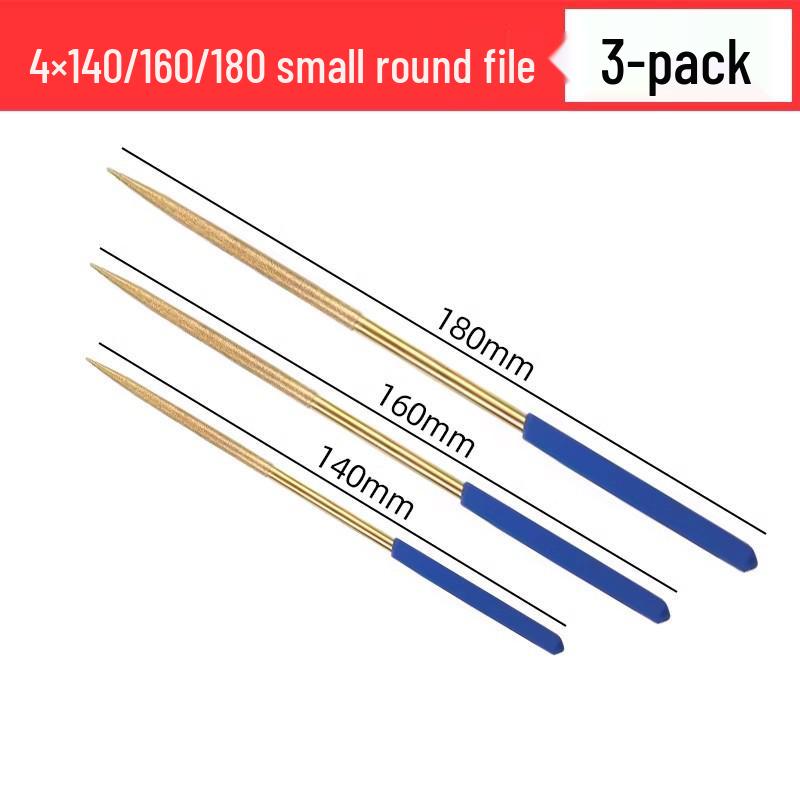 Titanium-Plated Diamond File Set: Flat/Incline with Extra Grade Carborundum for Precision Shaping, Free Shipping