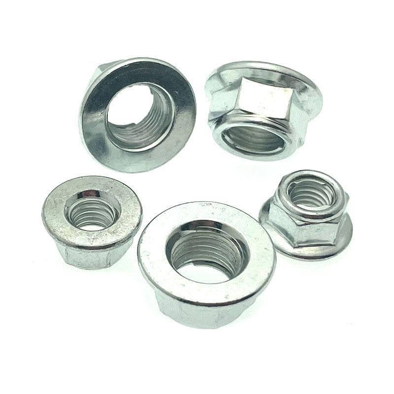 Galvanized All-Metal Self-Locking Hex Flange Locknut (Sizes M5-M16)