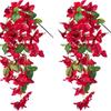 2Pcs Bougainvillea Artificial Hanging Silk Flowers Fake Plant Vines UV Protection For Outdoor Home Balcony Garden Decoration