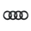 WQ black/silver four ring ABS front hood grille, rear luggage badge sticker, suitable for WQ A1 A3 A4 A5 A6 A7 A8 Q5 Q7 Q8 4R