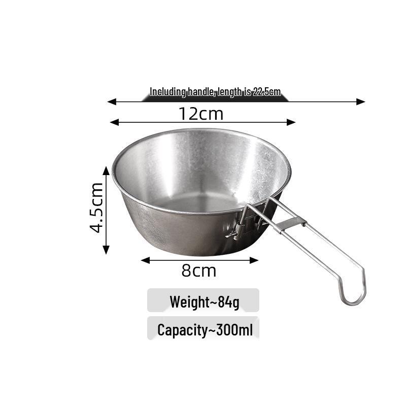 Retro Camping Foldable Cup & Bowl - Outdoor Picnic Tableware with Custom Logo