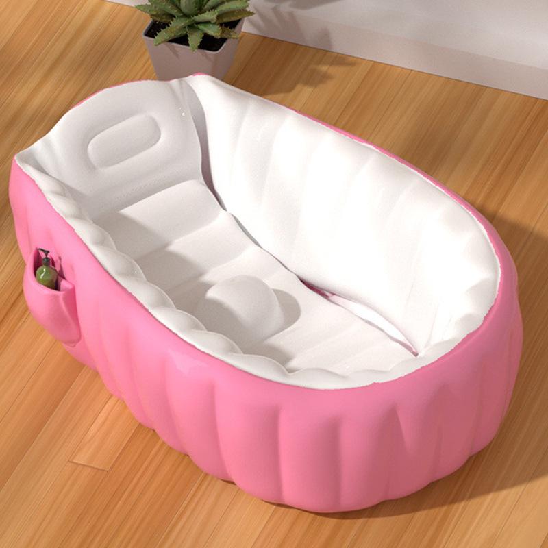 Children s Portable Inflatable Bathtub for Travel and Outdoor Water Play 98x64x28cm (Color Box)