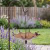 Umbrella Shaped Hanging Bird Feeder Tray with Hooks Creative Metal Umbrella Bird Feeder Multi-Purpose for Outdoor Decoration