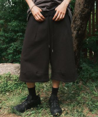 BIG UNION 3D Sweat Half Pants (Black)