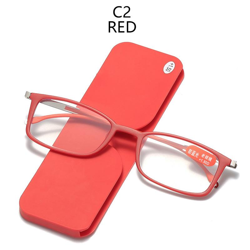 Portable Reading Glasses with Phone Bracket Anti Blue Light Ultra Light Fashion Eyewear for Men Women Presbyopic