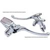 22MM Electroplated Left Clutch Lever & Brake Master Cylinder for Honda, Yamaha, Suzuki, Aprilia