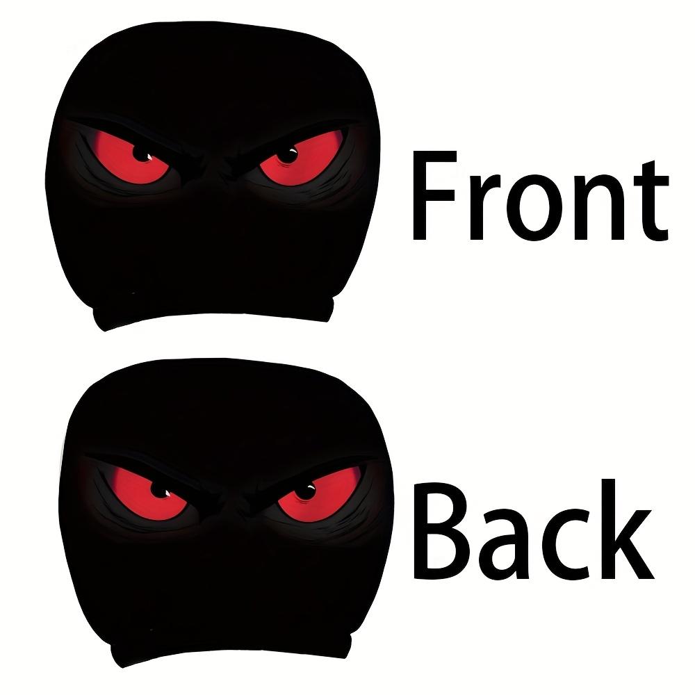 Red Devil Eye Pattern Seat Headrest Covers, Fashionable and Unique Design, Enhances In- Ambiance, Suitable for Daily Driving and Long-Distance Travel