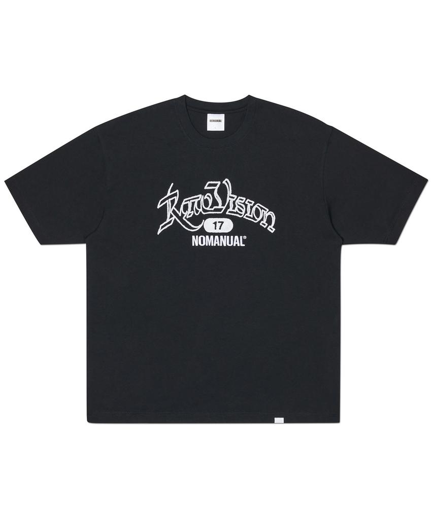 Nomaenyueol Raw Chain Stitched T-Shirt - Black