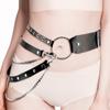 Chic Lady Club Belt Rivet Decorative Adjustable Stage Show Women Fashion Belly Belt Chain Street Style Belt With Chain Gothic