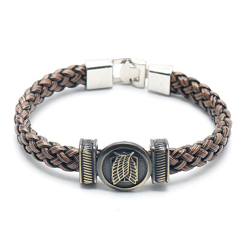 Woven Cowhide Bracelet: Anime Merchandise ft. One Piece, Naruto & Attack on Titan