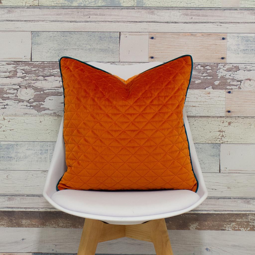 Riva Home Quartz Cushion Cover with Geometric Diamond Design
