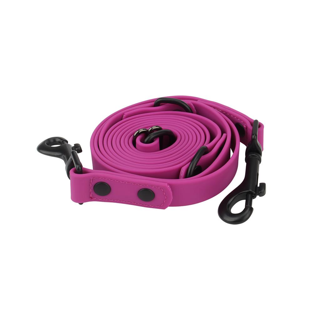 Two Heads Pet Leash Outdoor Walk Training 2 Head Traction Rope PVC Dog Leashes Multi-function Waist Belt Shoulder Strap