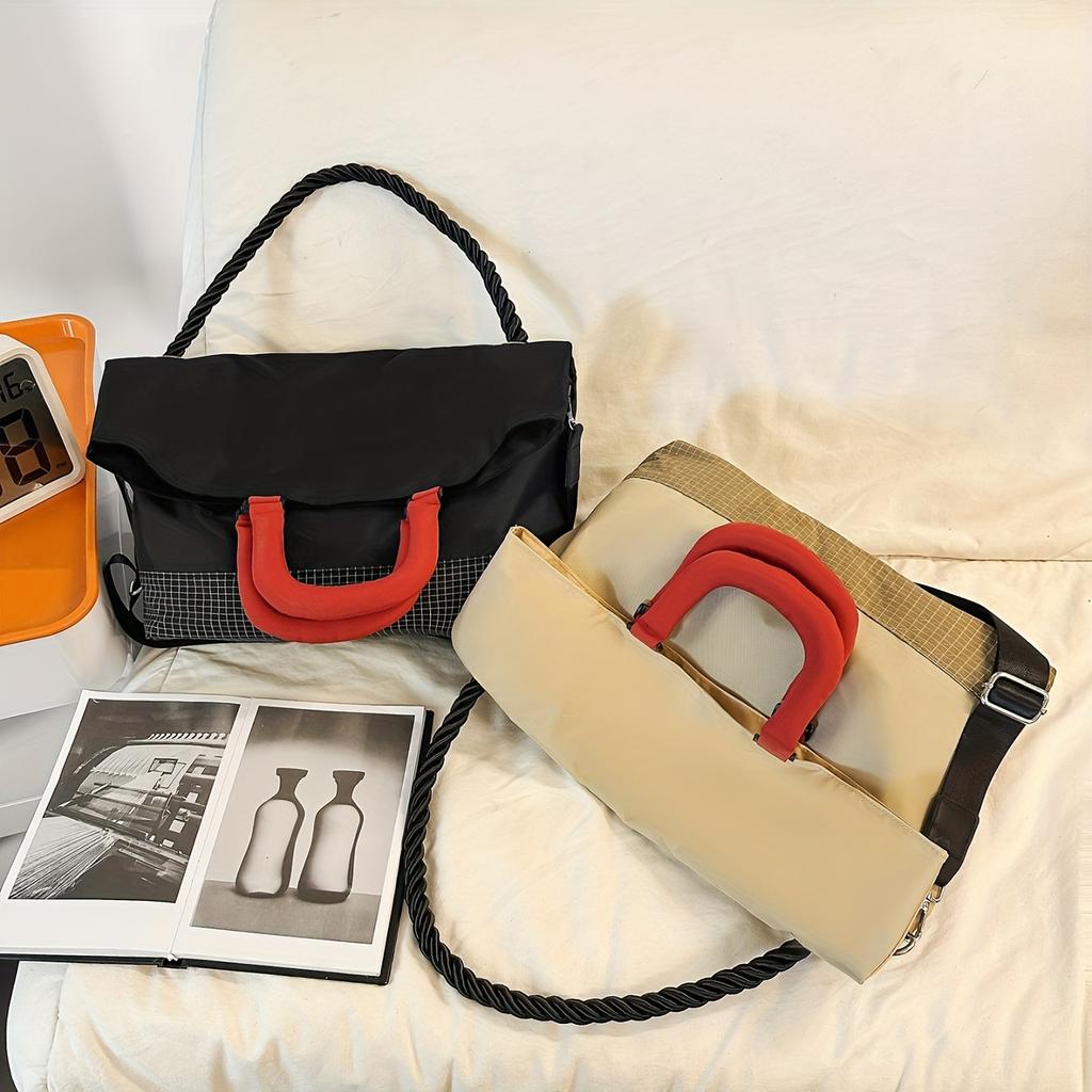 Large capacity men's and women's same simple tote bag shoulder bag