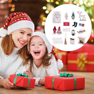 Casa de Bonecas Decorações de Natal Natal Modelo de Cena Pequena Lembrancinhas de Festa de Festival Para Feriado de Inverno Estante Projeto Escolar