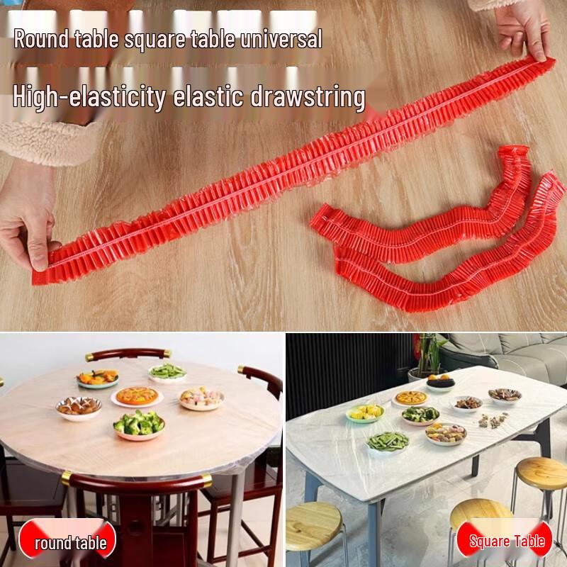 Einweg-Tischdecke aus Kunststoff mit Kordelzug