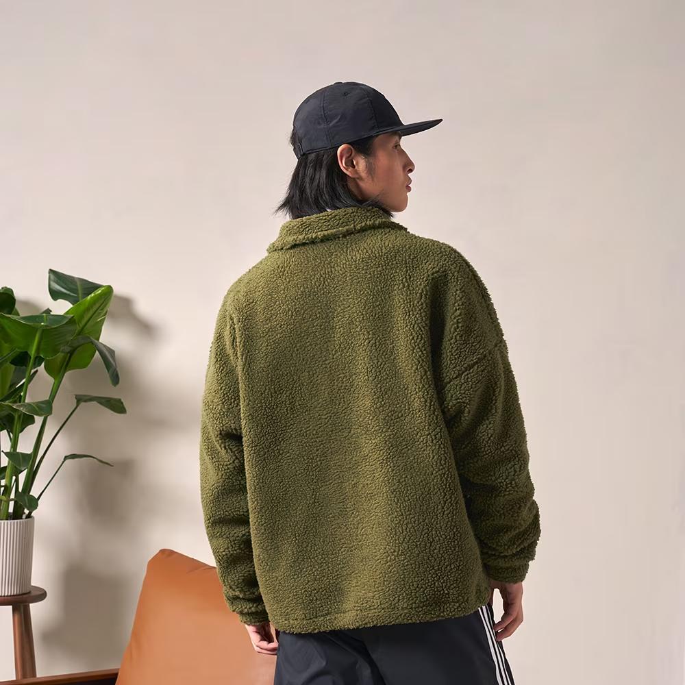 adidas Originals Sherpa Jas Heren Donker Olijfgroen HC0326