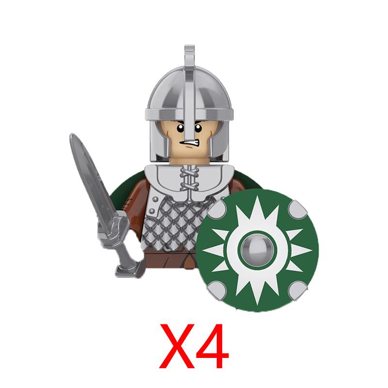 Military Building Blocks Solider Figures Movie Science Fiction Series Weapons Shield Knight Toys Gifts Medieval Mini Bricks MOC
