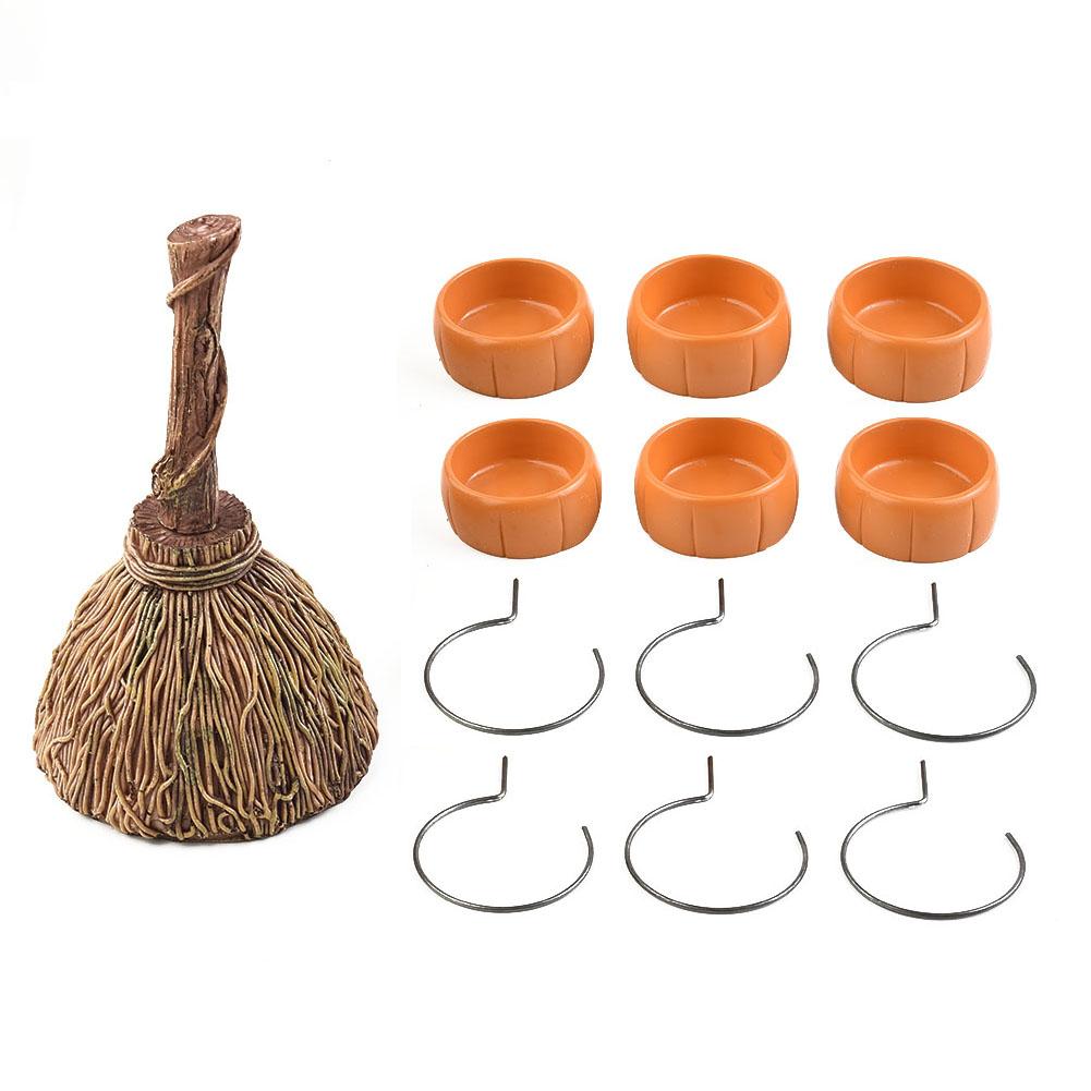 Halloween Broom Pumpkin Cups Halloween Party Is Perfect For Weddings Special Occasions Or Everyday Meals Resin Four Cups