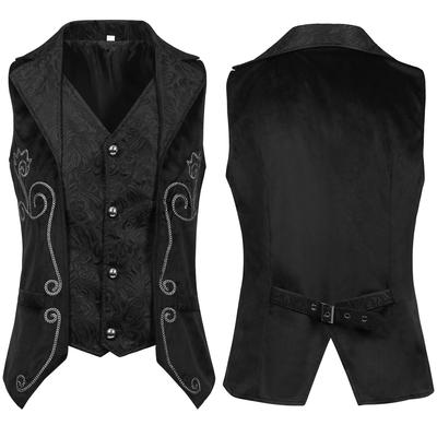 Men's Retro Gothic Medieval Banquet Vest Halloween Costume