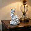 Minimalistische Elegante Katzenstatue 3D Gedruckte Katzenfigur Modernes Schreibtischornament für Schlafzimmer Wohnzimmer Büro Schreibtisch Dekoration