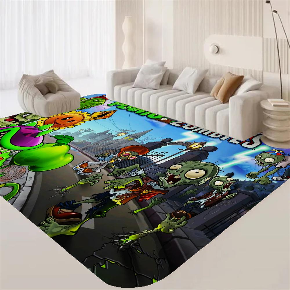 P-plant Vs Z-zombie Floor Mat Rectangle Anti-slip Home Soft Badmat Front Door Indoor Outdoor Mat Hotel Decor Mat