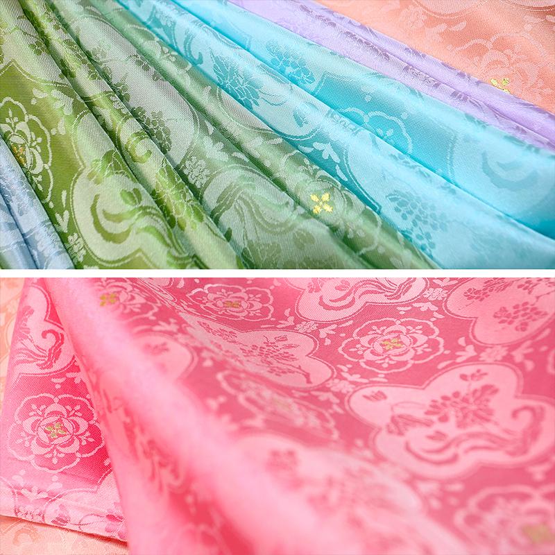 1M Chinese Weaving Gold Yarn Jacquard Fabric Chic Lotus Pattern Designer Fabric For DIY Hanfu Dress Chinese Antique Costume