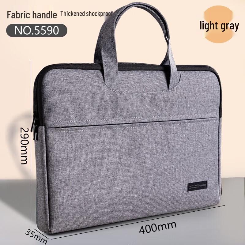 Deli 5590 A4 Multi-Layer Canvas Document Bag