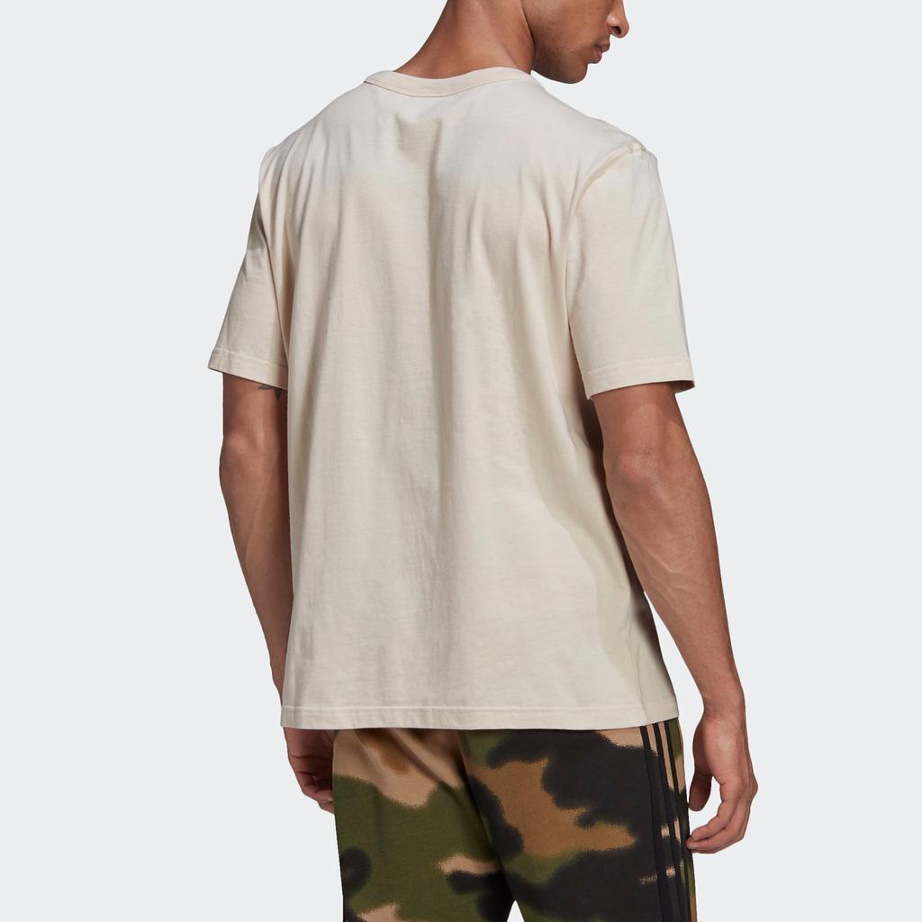 Adidas Originals Trefoil Silicon Badge Logo Sports Tee Men Tops Off-White GN3298