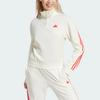 Adidas Half-Zip Sports Casual Long Sleeve Sweatshirt Women Sweatshirt Han-Jade-White IT4826