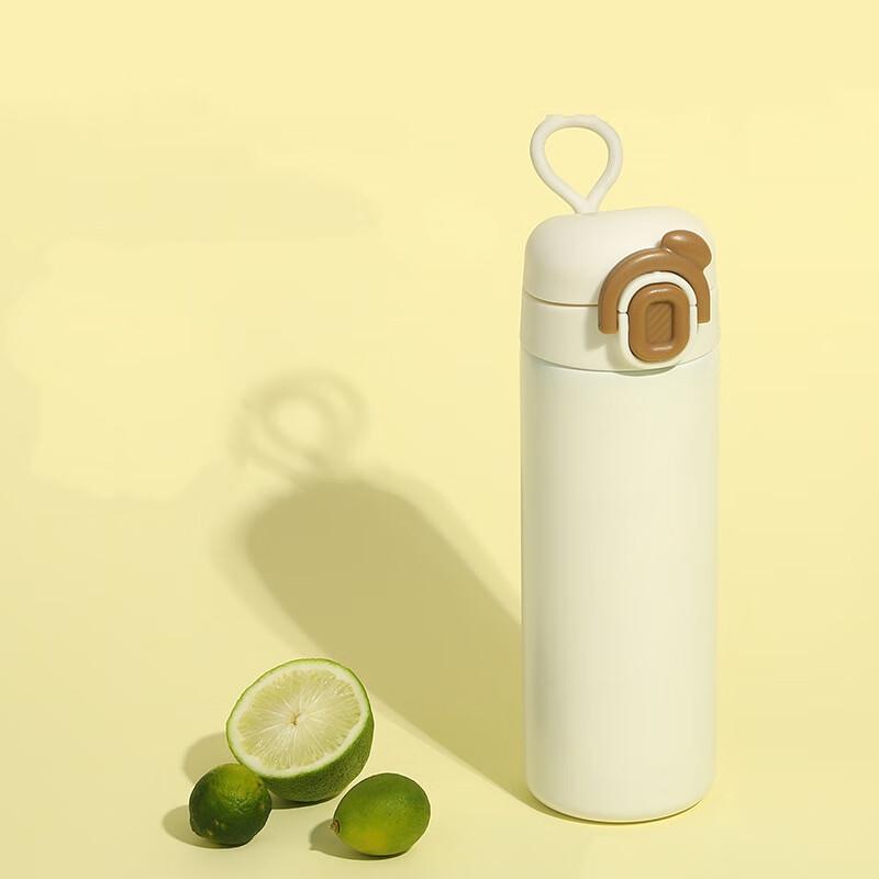 MRSIKEY Stainless Steel Pop-Up Lid Thermos Mug