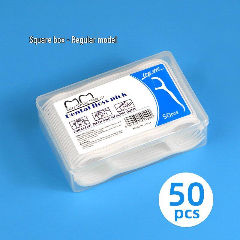 

Ultra-Fine Dental Floss Box with 50 Disposable Picks