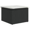 VidaXL Salon de Jardin avec Coussins 12 pcs, Canapés de Terrasse, Ensemble de Meubles de Patio, Mobilier d'Extérieur, Noir 3256308