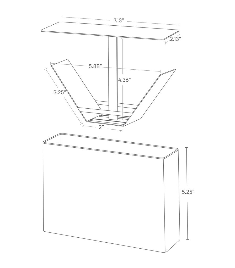 Yamazaki Tosca Kaffeepapierfilter-Hülle, Weiß, ca.. B18,5 x T5,7 x H14cm, mit Deckel, Staubschutz, 3802