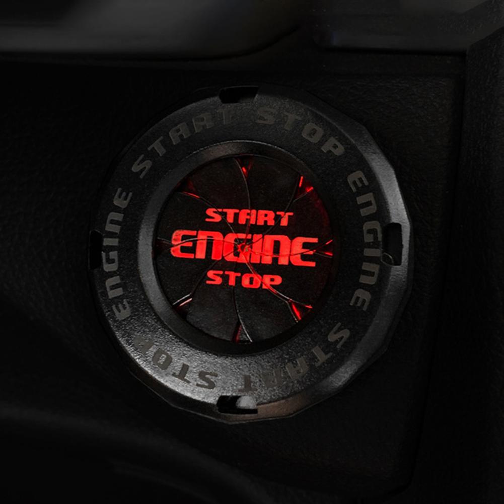 Car Ignition Switch Cover One-touch Button Rotating Protective Cap Motorcycle Stop Ring Decoration Interior Sticker