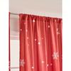 Single Panel Christmas Themed Curtains Living Room Bedroom Decoration Decorative Rod Pole Window Screens Curtain Polyester Ideal For Area