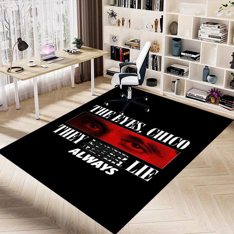 1pc Scarface Office Carpet Chair Mats Soft, Comfortable, All Season,Perfect for Home, Bedroom, or Office Decor, Perfect Gift for