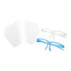 1Set Dental Face Shield Anti-Fog Visor Splashproof Full Coverage Lightweight Ppe With 10Pcs Films White/Blue