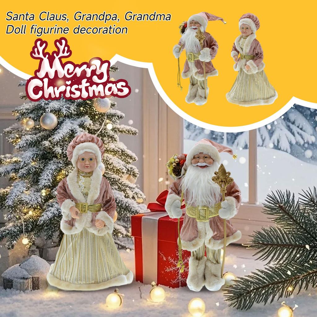 45cm  Christmas Grandpa Grandma Doll Doll Decoration Scene Arrangement