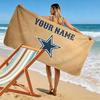 Custom Name,Dallas Cowboys Print Beach Towel, Large Soft Quick Dry Towel for Beach Camping Swimming