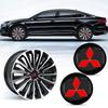 4 Stück 56mm Auto Styling Radnabenkappen Felgenabdeckung Abzeichen Emblem Radkappen für Mitsubishi ASX Lancer 10 Pajero Outlander L200