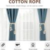 4PCS Curtain Ties, Curtain Rope Tiebacks with Big Woven Double Ball Hand Woven Tie Back Curtain Tie Backs for Curtains for Curtain Decorative Home