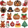 Christmas Iron-on Embroidered Patches Sew Applique Embroidered Patches for Jeans Clothing Festival DIY Christmas Gifts
