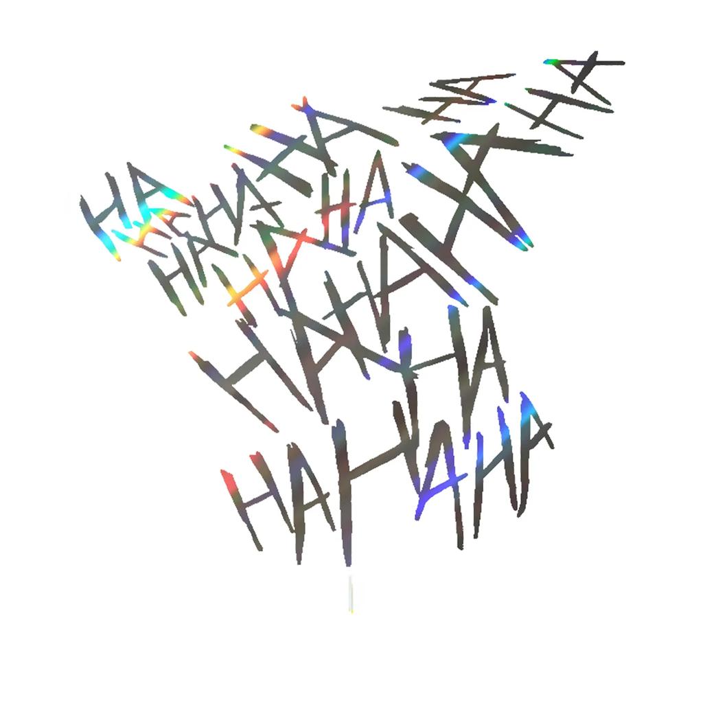 HaHaHa Joker Autoaufkleber Lustiger Helmaufkleber Motorrad Reflektierende Aufkleber Notebook Telefonaufkleber Für Blockkratzer/Fenster