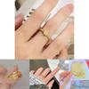 Fresh And Sweet Square Yellow Crystal Ring For Women Contemporary Gold Plated Fashion Piece