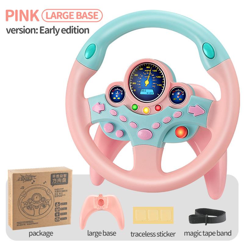 Children'S Multi-Function Simulation Steering Wheel With Music Light Co-Pilot Simulation Artifact Baby Early Education Toy