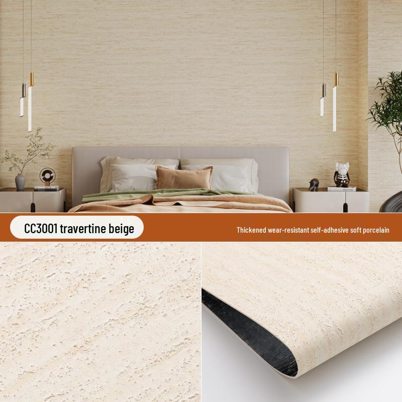 3D Imitation Stone Bendable Self-Adhesive Wallpaper for Wall Renovation