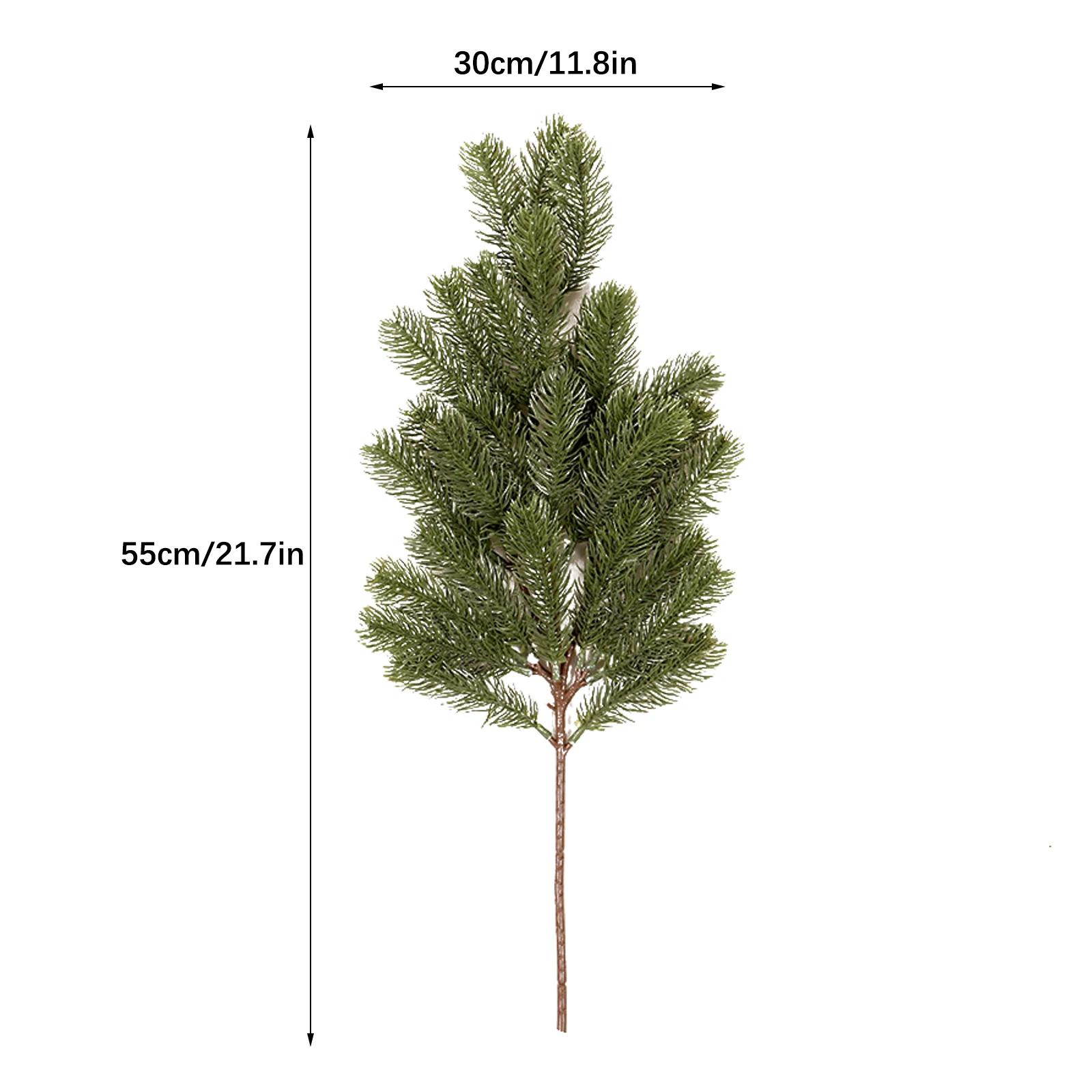 

Realistic Artificial Pine Branches Christmas Decoration Tree Ornament Teardrop Wreath Wall Hanging Plants Upside Down Fake Plant зелений