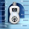E9 Bulb Dual Lens Camera Full HD 1080p Indoor Night Vision Wireless Smart Camera with 4Led Light Wifi Bulb Dome Socket Network C