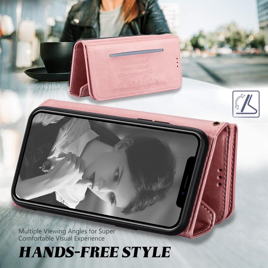 Zipper Wallet Leather Cards Solt Case For Samsung S23 Ultra S22 Plus S21 FE S20 A53 A52 A12 A13 A14 A54 Crossbody Strap Cover For Redmi Note 10 11 Pro