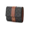 Celine Canvas With Leather Wallet Regular Women's Charcoal Black/Tawny 10D572BZ9-04LU
